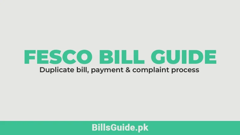 FESCO Online Bill Check Guide