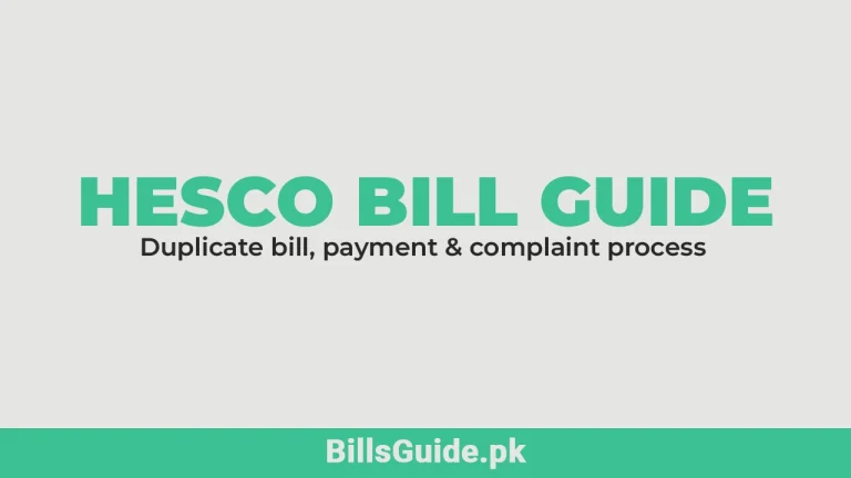 HESCO Online Bill Check – Complaint & Payment Options