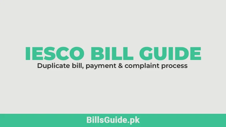 IESCO Online Bill Check Guide