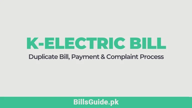 K Electric Bills Guide