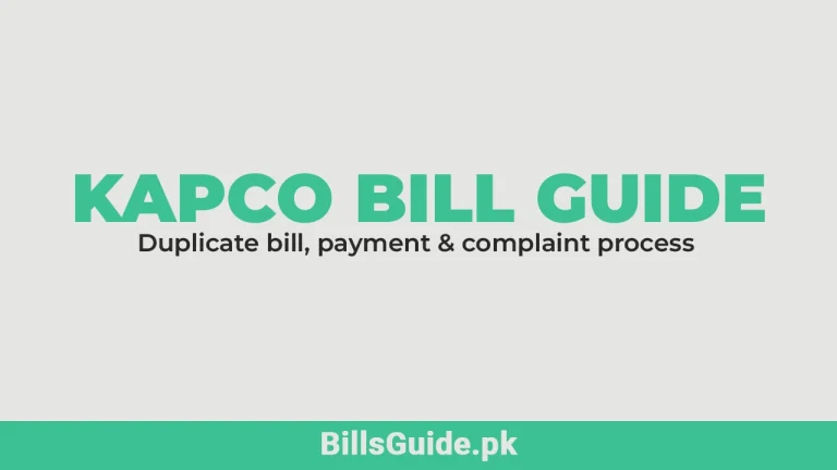 Check KAPCO Online Bill Check Duplicate – Payment & Complaint Process