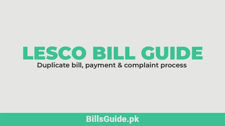 Check Online LESCO Bill Duplicate – Complaint & Payment Options