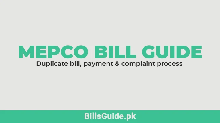 MEPCO Online Bill Check Guide