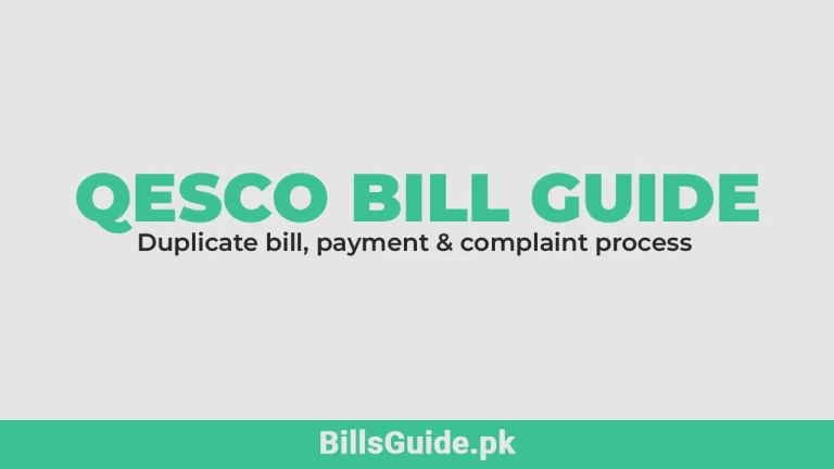 QESCO Online Bill Check Guide